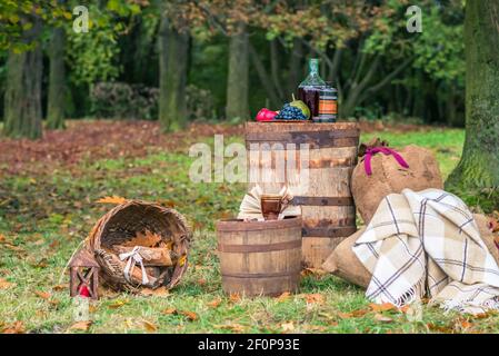 Stillleben im Garten Herbst Stockfoto