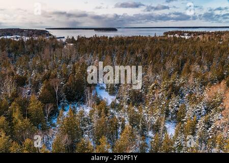 Fathom Five National Park Gray Sauble County Bruce Peninsula Ontario Kanada Stockfoto