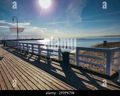 Urlaub in Polen molo in sopot Stockfoto