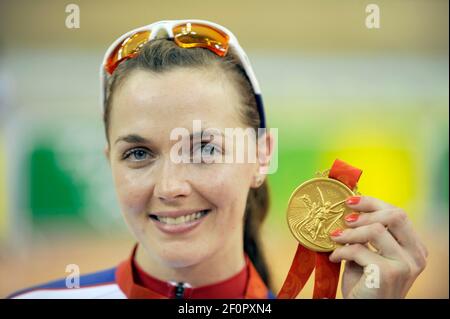 OLYMPISCHE SPIELE PEKING 2008. 11th TAG 19/8/08. VICTORIA PENDELTON GEWINNT DAS PUSUIT GOLDBILD DAVID ASHDOWN Stockfoto