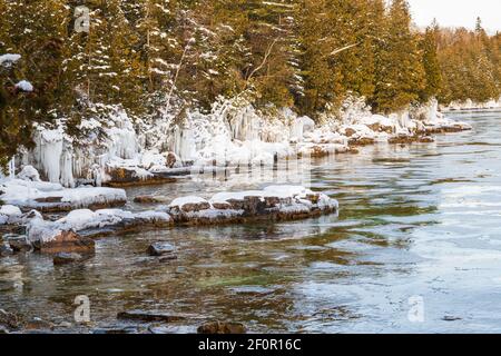 Fathom Five National Park Gray Sauble County Bruce Peninsula Ontario Kanada Stockfoto