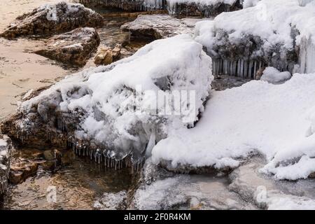 Fathom Five National Park Gray Sauble County Bruce Peninsula Ontario Kanada Stockfoto