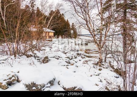 Fathom Five National Park Gray Sauble County Bruce Peninsula Ontario Kanada Stockfoto