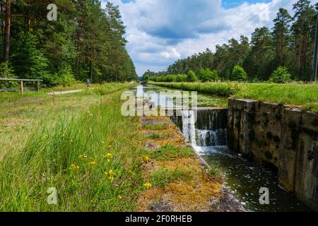 Schleuse 54, Ludwig-Donau-Main-Kanal, bei Schwarzenbruck, Mittelfranken, Franken, Bayern, Deutschland Stockfoto