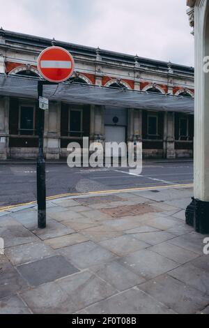 London, UK - März 2021 : Smithfield, London mit leeren Straßen in der dritten nationalen Sperre Stockfoto