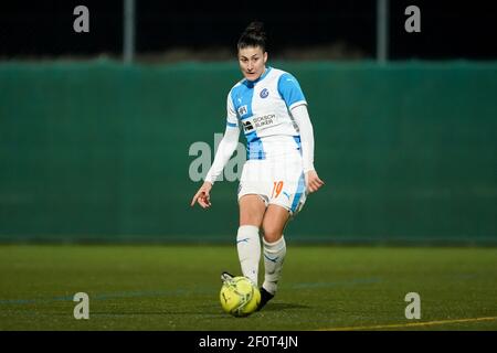 Niederhasli, Zürich. März 2021, 06th. 6th. März 2021, Niederhasli, GC/Campus, AXA Women's Super League: Grasshopper Club Zürich - BSC YB-Women, # 19 Naja Glanzmann (GC) in Aktion, am Ball (Schweiz/Kroatien OUT) Credit: SPP Sport Pressefoto. /Alamy Live Nachrichten Stockfoto