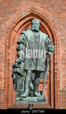 Denkmal Kurfürst Joachim II., Reformation, Altstadt, Spandau, Berlin, Deutschland Stockfoto