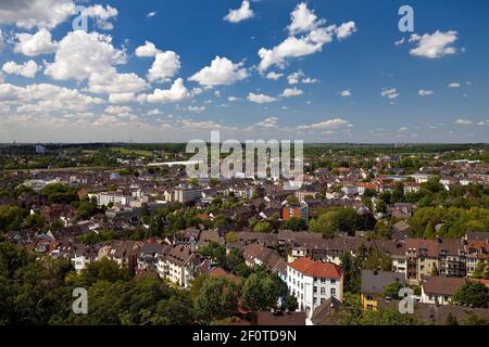 Stadtpanorama, Witten, Ruhrgebiet, Nordrhein-Westfalen, Deutschland Stockfoto