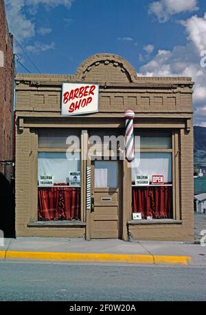 1980s Vereinigte Staaten - Friseur Butte Montana ca. 1980 Stockfoto