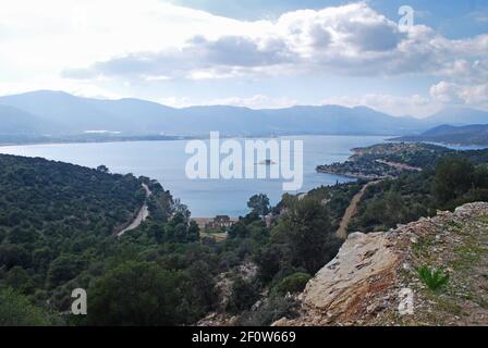 Poros Stadt, Griechenland, Attika / Wunderschöne Poros / Saronische Insel Stockfoto