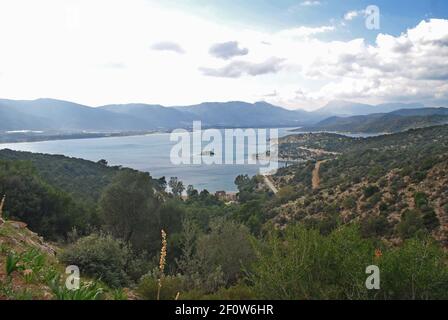 Poros Stadt, Griechenland, Attika / Wunderschöne Poros / Saronische Insel Stockfoto