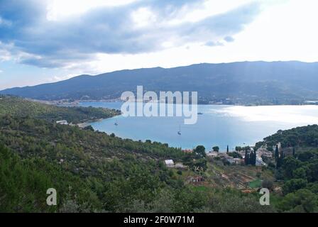 Poros Stadt, Griechenland, Attika / Wunderschöne Poros / Saronische Insel Stockfoto