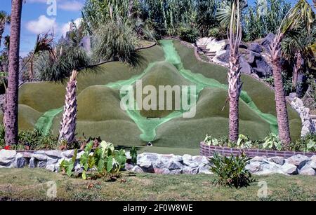 Road Hole - Jungle Lagoon Golf - Myrtle Beach - South Carolina Ca. 1985 Stockfoto