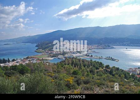 Poros Stadt, Griechenland, Attika / Wunderschöne Poros / Saronische Insel Stockfoto