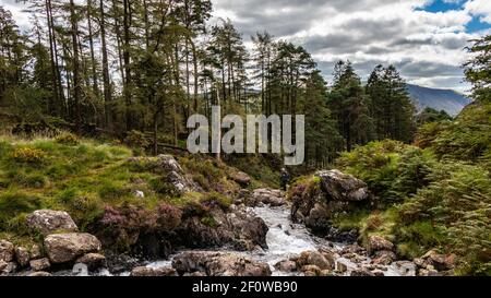 Wasserfall von Cadair Idris Stockfoto