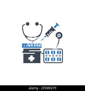 Symbol Für Glyphen Im Gesundheitswesen. Stock Vektor
