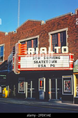 Rialto Theater - Broadway Street - Cape Girardeau - Missouri Ca. 1979 Stockfoto