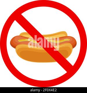Kein Fastfood-Zeichen Stock Vektor