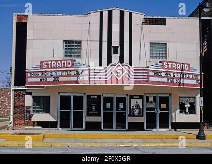 Strand Theater - Michigan Street - Paw Paw - Michigan Ca. 1991 Stockfoto