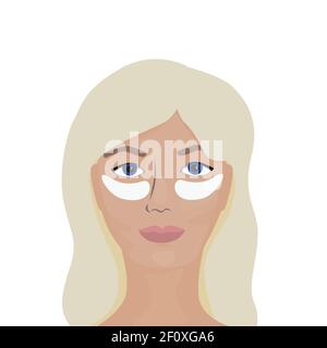 Frau mit Flecken auf ihrem Gesicht Vektor-Illustration Stock Vektor