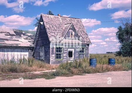 Alte Tankstelle Winkel 1 Route 175 Odebolt Iowa ca. 1987 Stockfoto