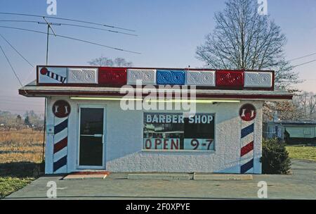 1980s Vereinigte Staaten - Friseur Columbus Ohio ca. 1980 Stockfoto