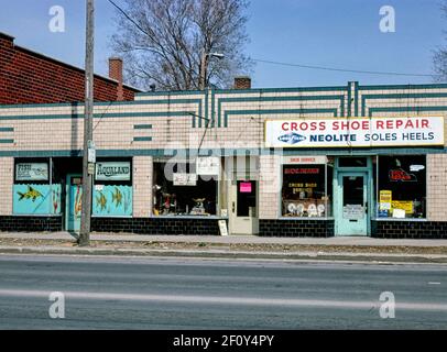 Tile Storefront - Euclid & 5th - des Moines - Iowa Ca. 1980 Stockfoto