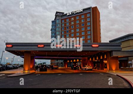 Maricopa, AZ - 27. November 2019: Harrah's AK-Chin ist ein Hotel und Casino im Besitz der AK-Chin Indian Community und wird von Caesars Entertainment gezeigt betrieben Stockfoto