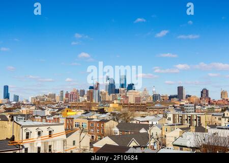 Philadelphia, USA. März 2021, 7th. Ein unverbauter Blick auf die Skyline von Philadelphia. Quelle: Kalen Martin/Alamy Live News Stockfoto