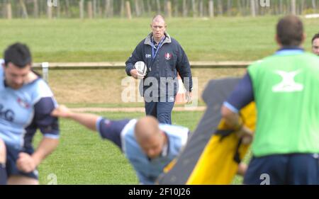 DEAN RYAN TRAINER DES GLOUCESTER RUGBY CLUB. BILD DAVID ASHDOWN Stockfoto