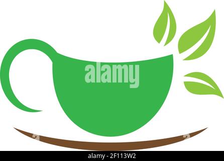Tee Tasse Logo Vorlage Vektor Symbol Illustration Design Stock Vektor