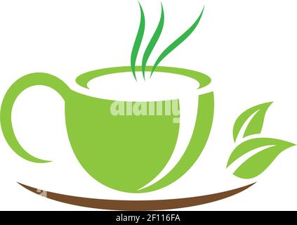 Tee Tasse Logo Vorlage Vektor Symbol Illustration Design Stock Vektor