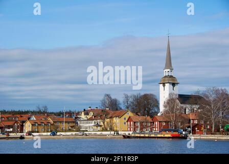 Mariefred, Schweden. Blick vom Mälarsee. Stockfoto