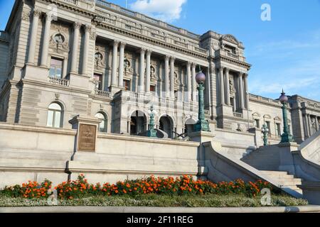 Bibliothek des Kongressgebäudes, Außenansicht, Washington DC Stockfoto