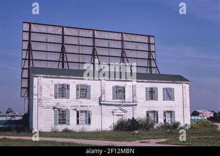 Dixie Drive-in Theater Winkelansicht von links Route 49 West Helena Arkansas Ca. 1980 Stockfoto