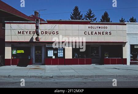 1980s Vereinigte Staaten - Fliesenblockfront Dayton Ohio ca. 1980 Stockfoto