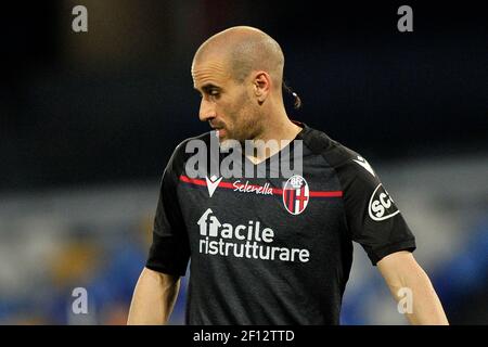 Neapel, Italien. März 2021, 07th. Rodrigo Palacio Spieler von Bologna, während der italienischen Serie EIN Spiel zwischen Napoli gegen Bologna, Endergebnis 3-1, Spiel im Diego Armando Maradona Stadion gespielt. Italien, 07. März 2021. (Foto von Vincenzo Izzo/Sipa USA) Quelle: SIPA USA/Alamy Live News Stockfoto