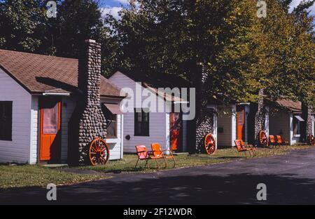 Pemi Motor Court Diagonale Ansicht 1 Route 3 North Woodstock New Hampshire Ca. 1995 Stockfoto