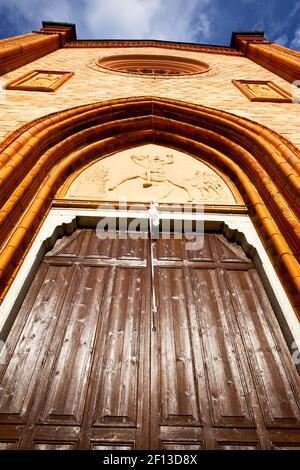 Italien lombardei die Villa cortese alte Kirche Backstein Turmwand Stockfoto