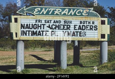 Schild Paducah Drive-in Theatre Route 45C Paducah Kentucky Ca. 1979 Stockfoto