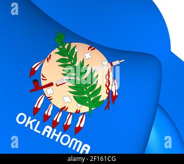 Flagge von Oklahoma, USA. Stockfoto