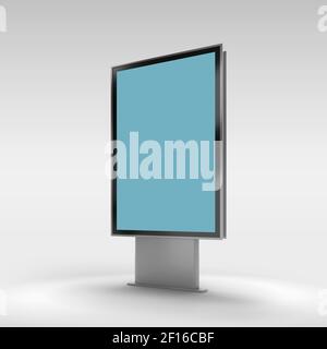 Schwarz vertikal gedreht Monitor mockup . Stockfoto