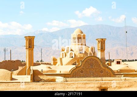 Im iran das alte Gebäudedach Stockfoto