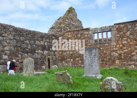 Die Ruinen von Bonamargy Friary, Ballycastle, Moyle, County Antrim, Nordirland, VEREINIGTES KÖNIGREICH Stockfoto