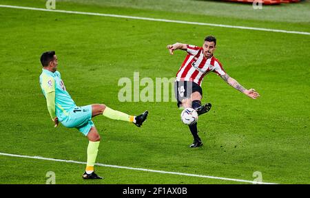 Dani Garcia vom Athletic Club und Angel Montoro von Granada CF während der spanischen Meisterschaft La Liga Fußballspiel zwischen Athletic Club und Granada CF am 7. März 2021 im San Mames Stadion in Bilbao, Spanien - Foto Inigo Larreina / Spanien DPPI / DPPI / LiveMedia Stockfoto