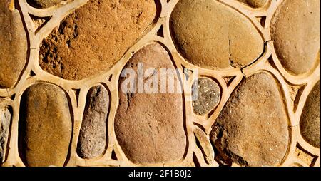 Im oman abstraktes Pflaster in den alten Steet und Farben Stockfoto