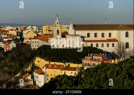 Graça Aussichtspunkt und Kirche in Lissabon, Portugal Stockfoto