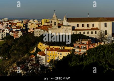 Graça Aussichtspunkt und Kirche in Lissabon, Portugal Stockfoto