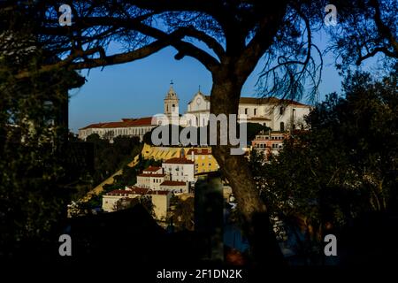 Graça Aussichtspunkt und Kirche in Lissabon, Portugal Stockfoto