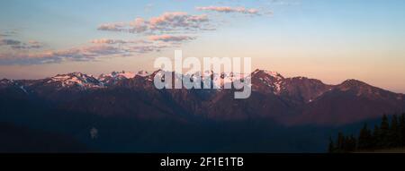 Olympic Mountains National Park Sunrise Hurricane Ridge Stockfoto